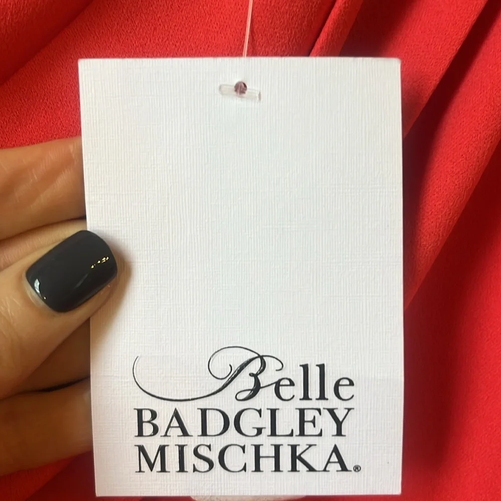 Belle Badgley Mischka Raya One Shoulder Draped Side Slit Maxi Dress - Picture 10 of 16